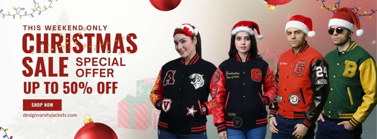 Embroidered Varsity Jackets Christmas Sale