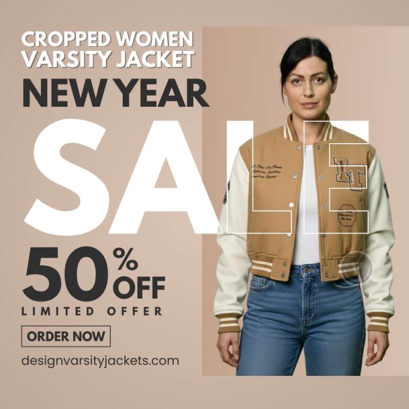 New Year Clearance Sale Varsity Cropped Jackets