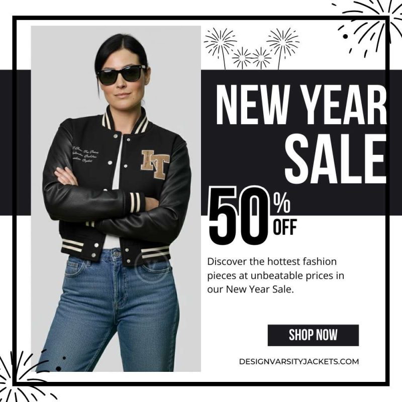 Urban Varsity Cropped Jacket New Year Sale
