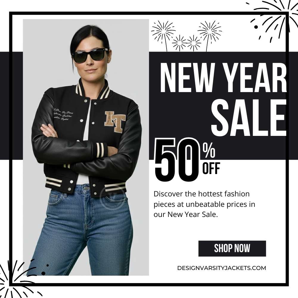 Urban Varsity Cropped Jacket New Year Sale
