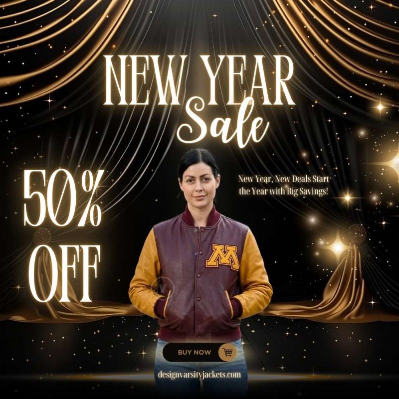 Leather Sleeve Varsity Cropped Jacket New Year Sale