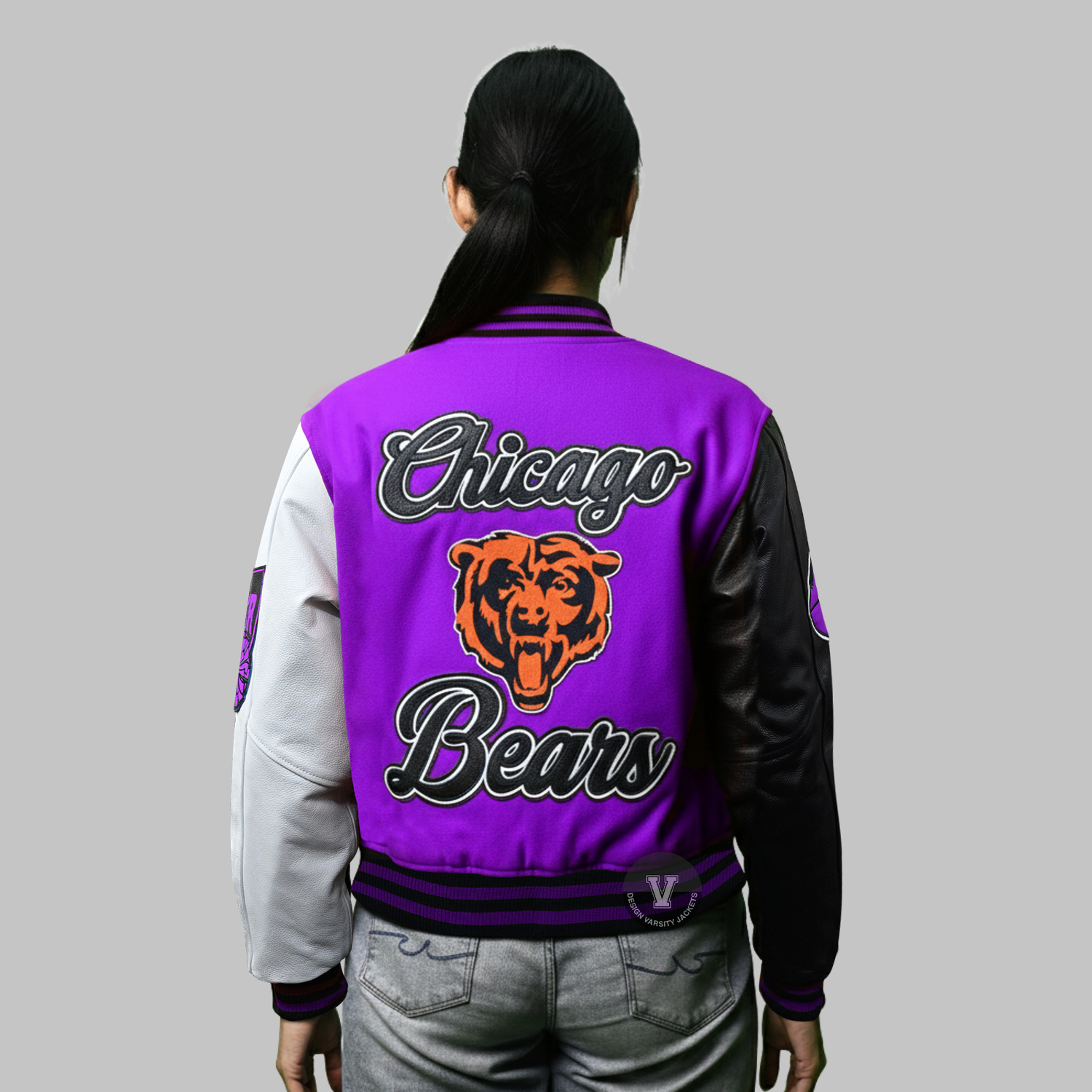 Custom Embroidered Patch Jacket back