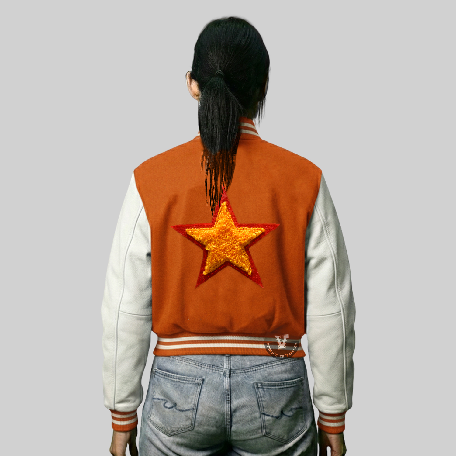 Custom Varsity Letter Jacket front back