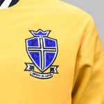 Custom Winter Varsity Jacket close patch view