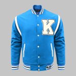 Cyan Blue Varsity Jacket | Custom Shoulder Letterman Jacket Bulk Available