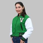 Embroidered Patch Varsity Jacket side