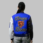 Royal Blue Varsity Embroidered Jacket back