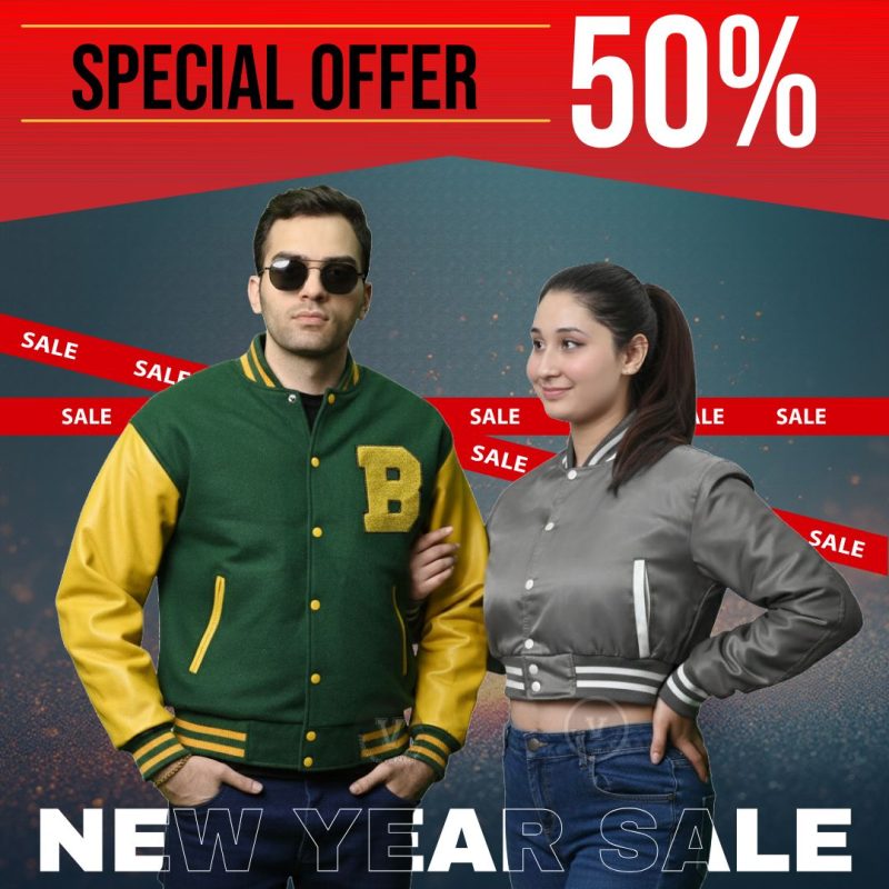 New Year Sale Varsity Cropped Jackets USA