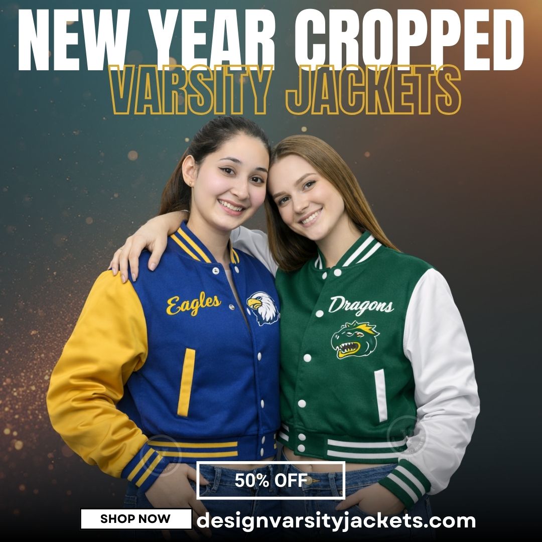 New Year Fashion Sale Varsity Cropped Jackets