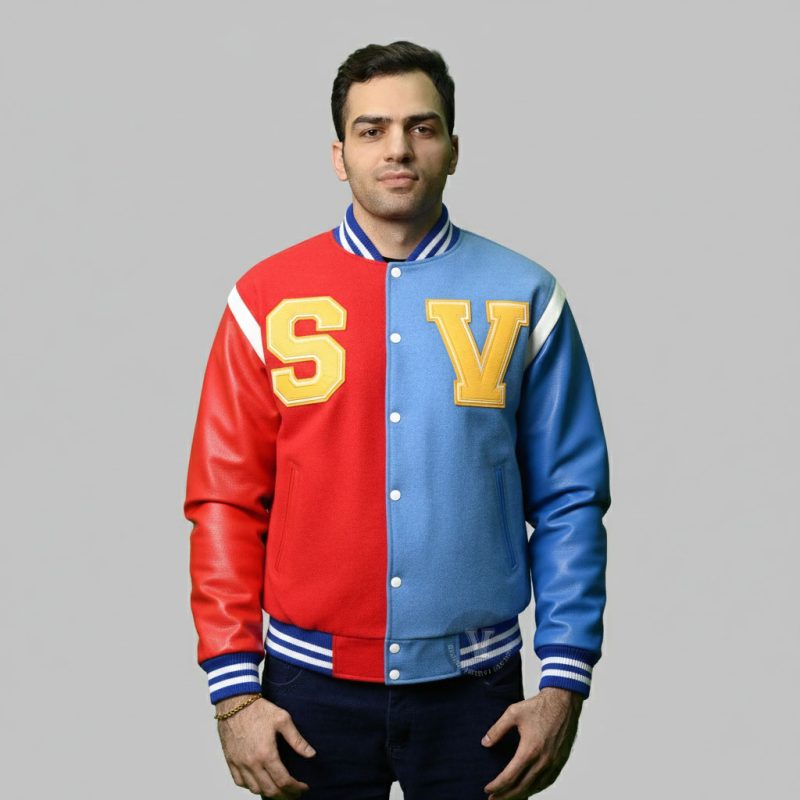 Design Varsity Jackets Two Tone Baseball Jackets For Sports Teams