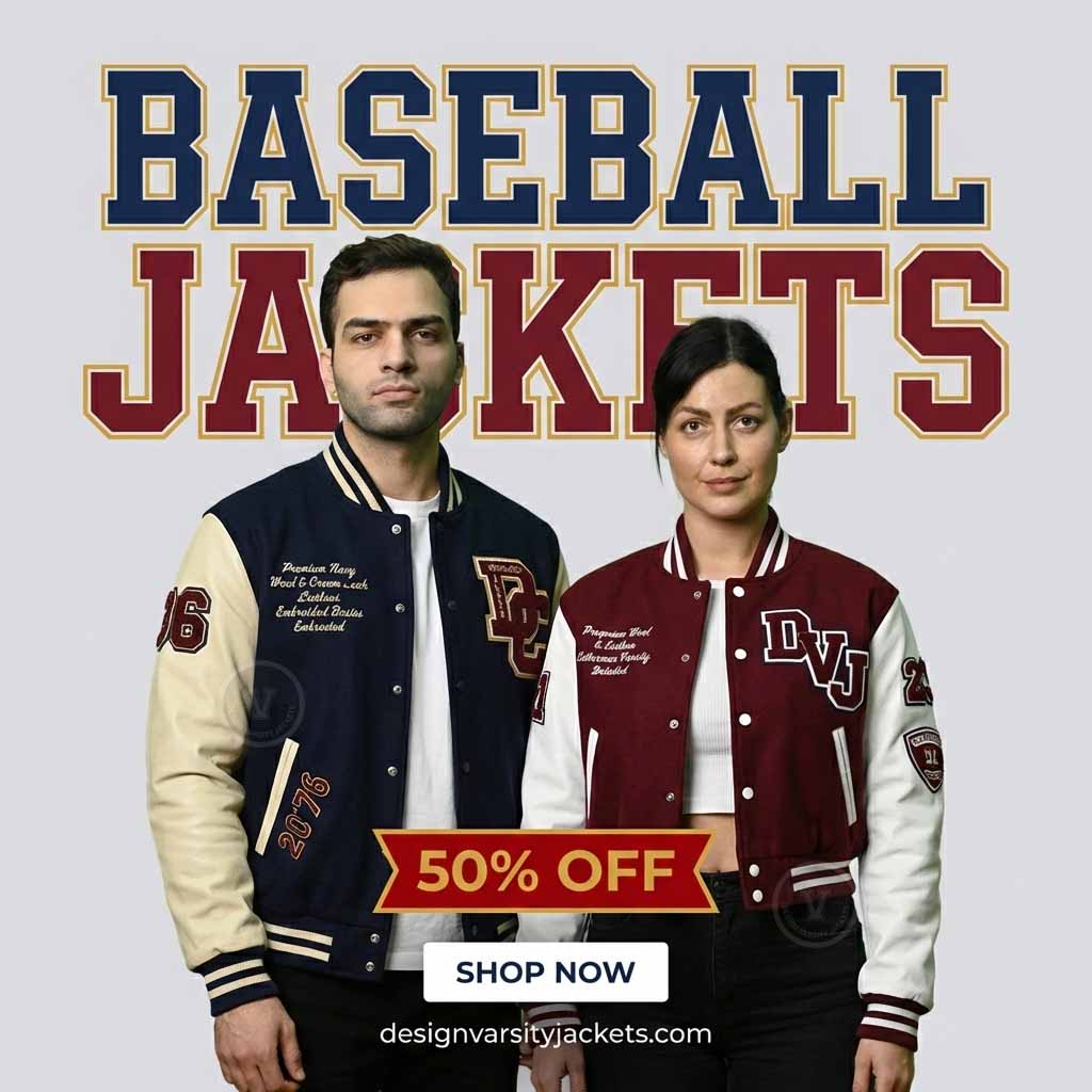 Baseball Jackets for Students with Logo