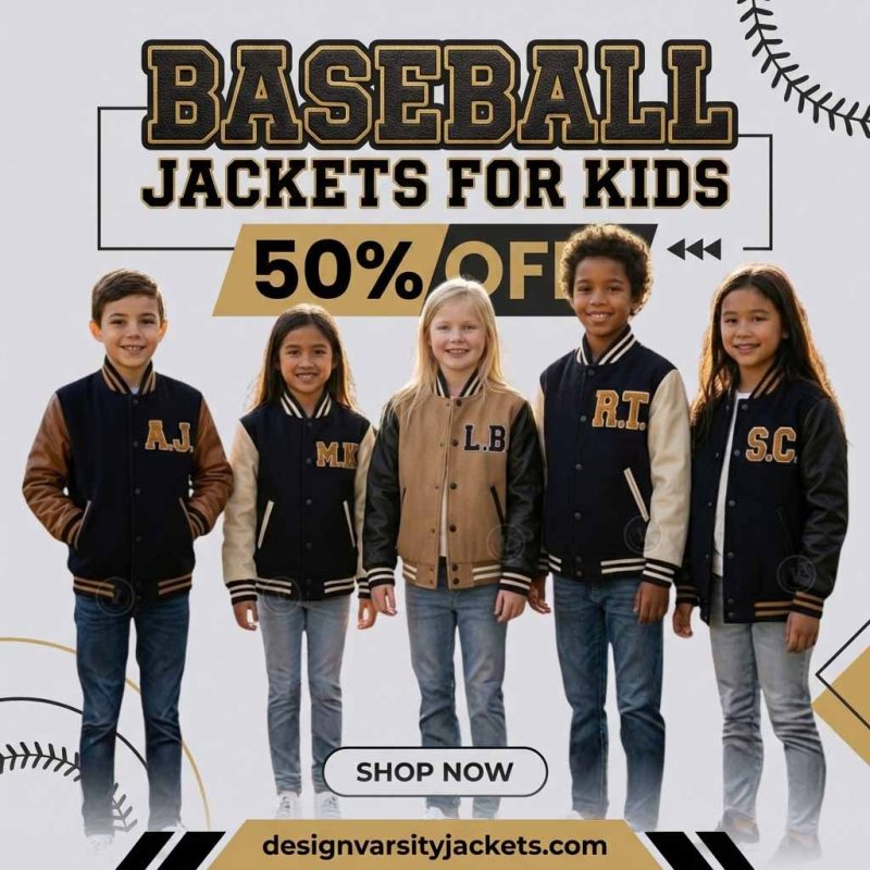 Baseball Jackets for Kids with Initials
