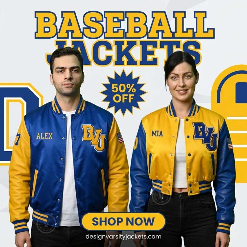 Baseball Jackets with Satin Finish