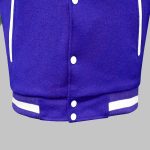 Blue Varsity Letterman Jacket bottom front