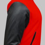 Custom Red Varsity Jacket side close