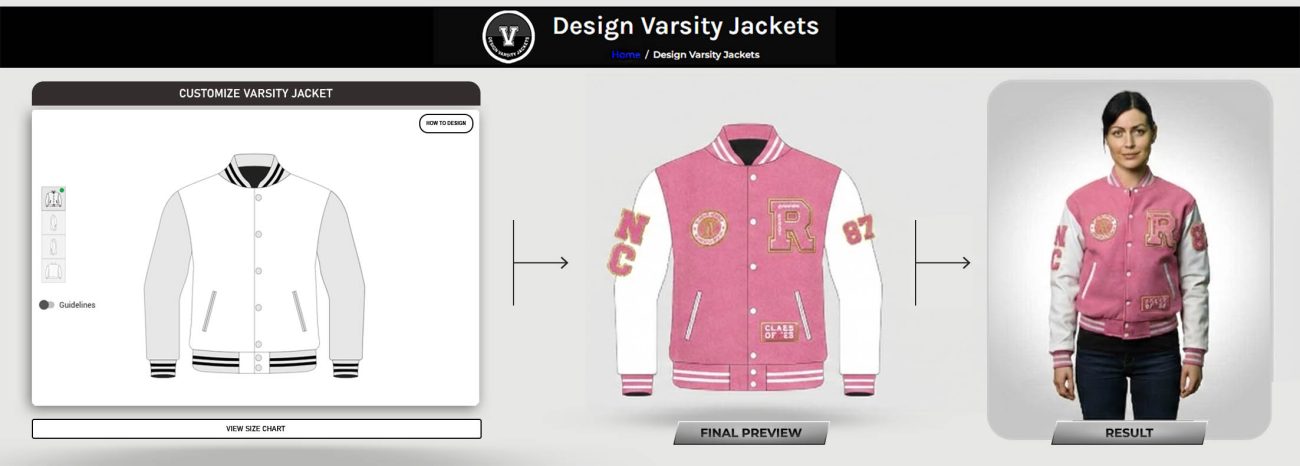 Custom Women Pink Varsity Jacket Design Lab
