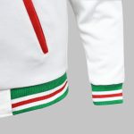 Green Two Toned Varsity Baseball Jacket bottom side