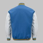 Navy Letterman Jacket back