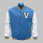 Navy Letterman Jacket | Custom Varsity Jacket with Chenille & Embroidery