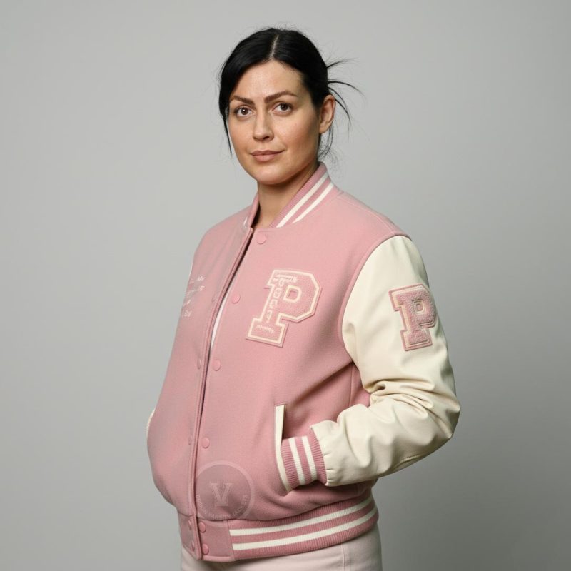 Trendy Pink Baseball Jackets for Women