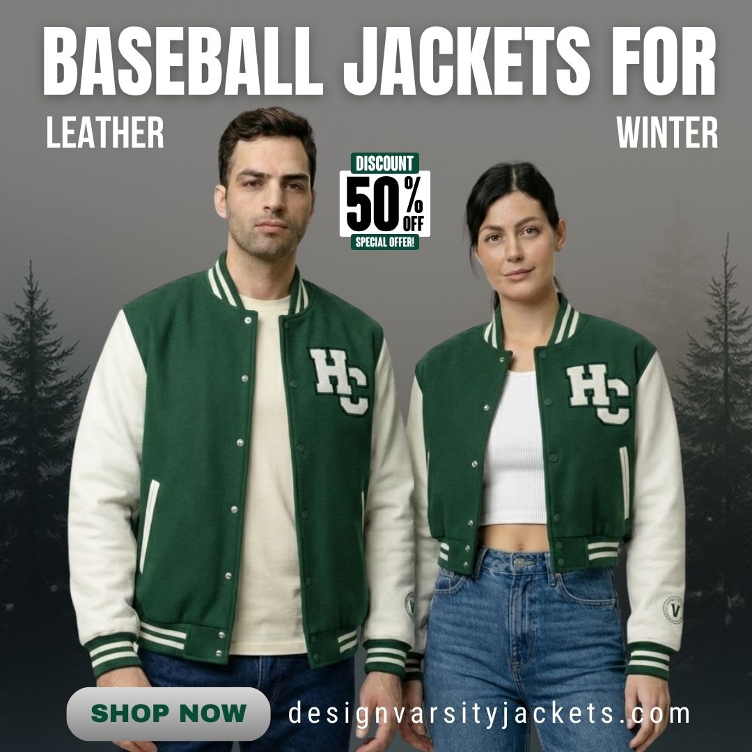 Leather Baseball Jackets For Winter Wear