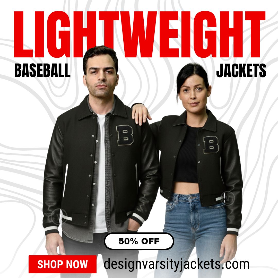 Polyester Baseball Jackets Lightweight