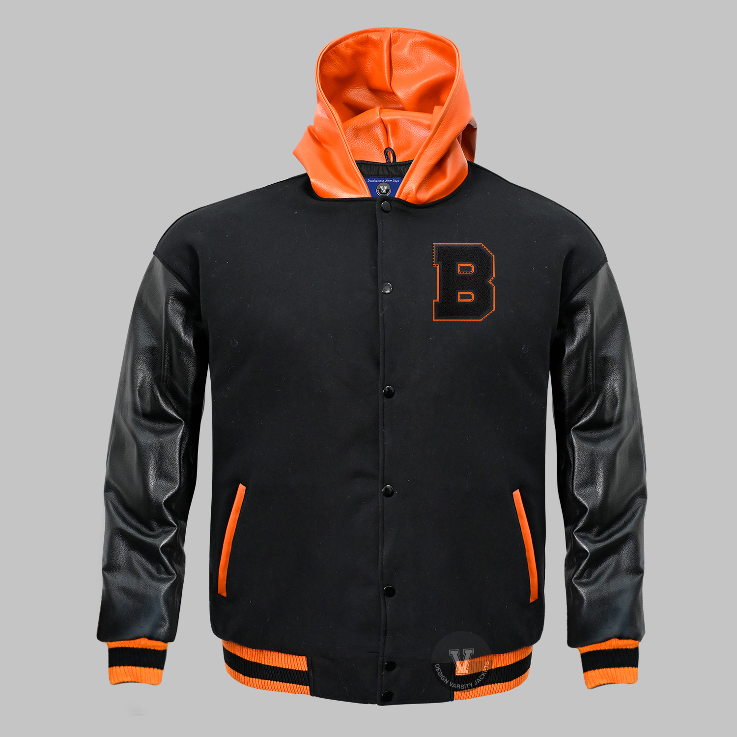 Vintage Hooded Varsity Jacket | Custom Retro Letterman Jackets (Bulk Available)