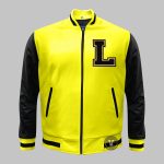Yellow Zipper Varsity Jacket | Custom Letterman Jacket with Zipper & Embroidery