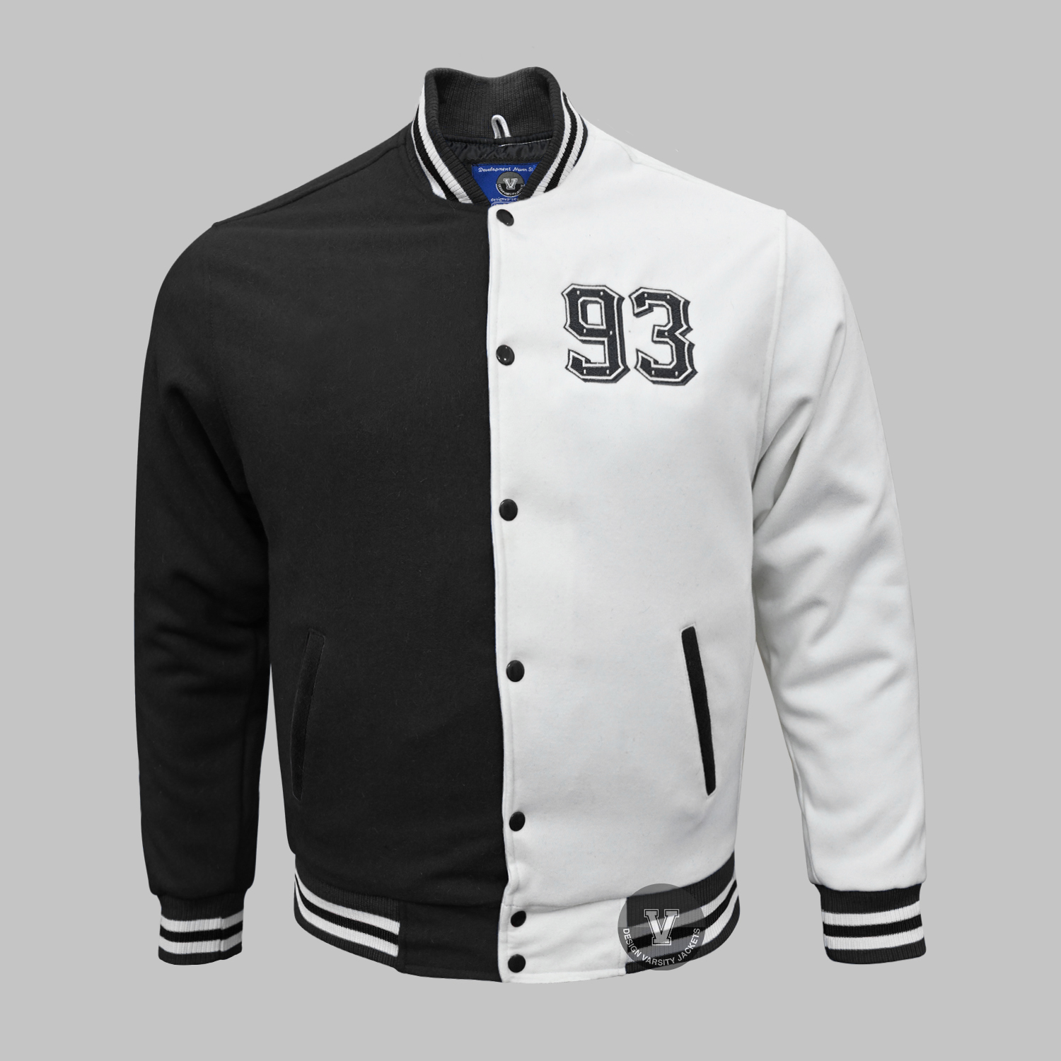 Classic Two-Tone Varsity Jacket | Custom Letterman Jacket for Winter & Teams