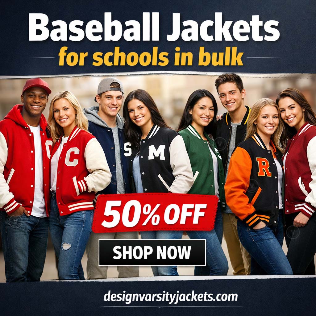 Baseball Jackets for School Teams in Bulk