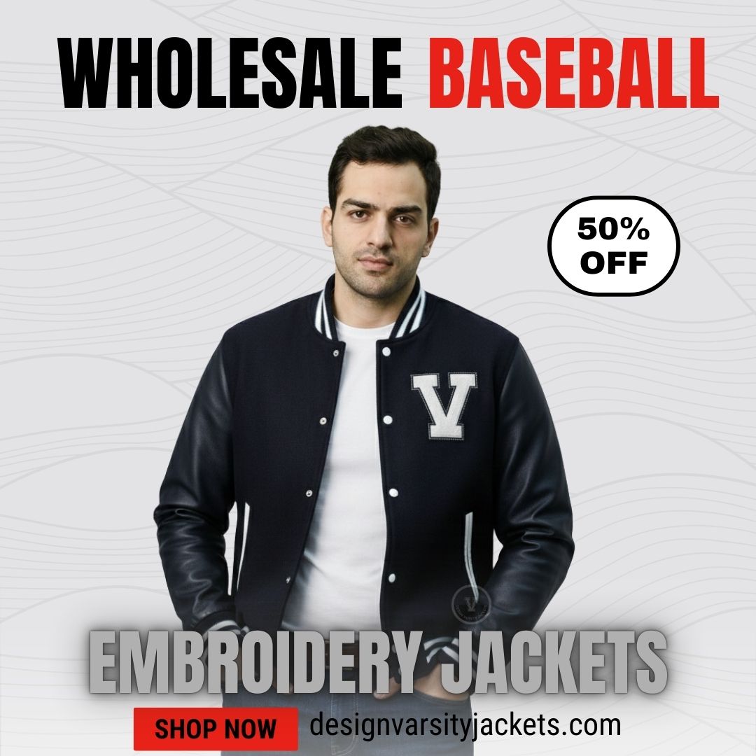 Wholesale Embroidery Baseball Jackets