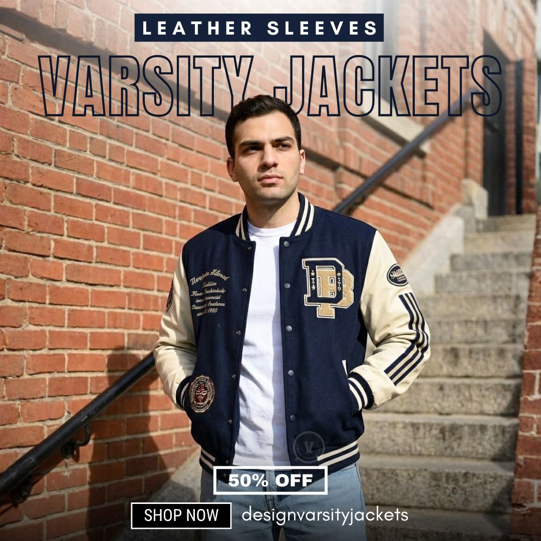 50% Off Varsity Jackets Leather Sleeves