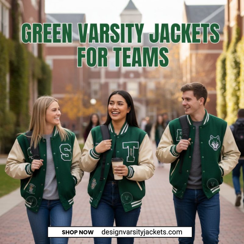 Green Varsity Jackets For Teams