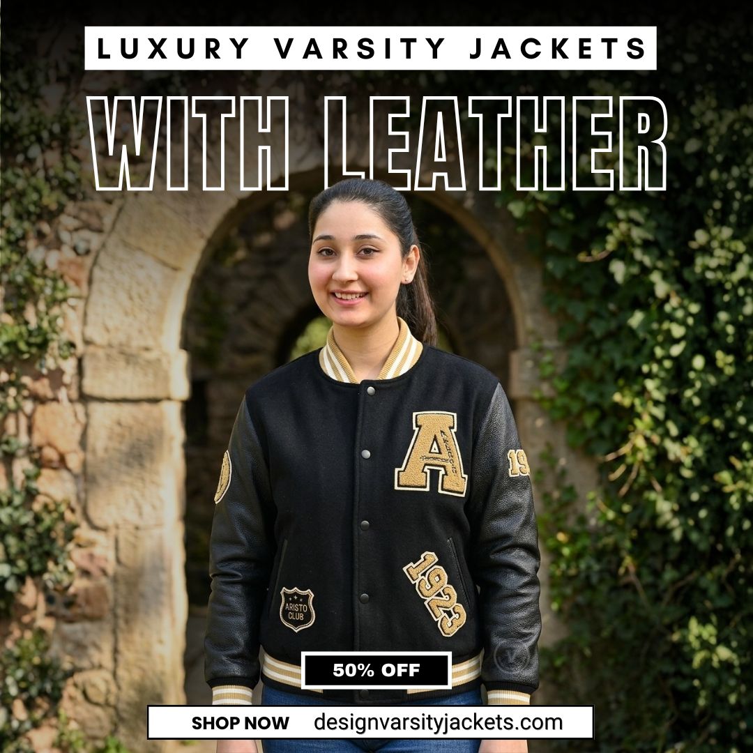 Luxury Varsity Jackets With Leather