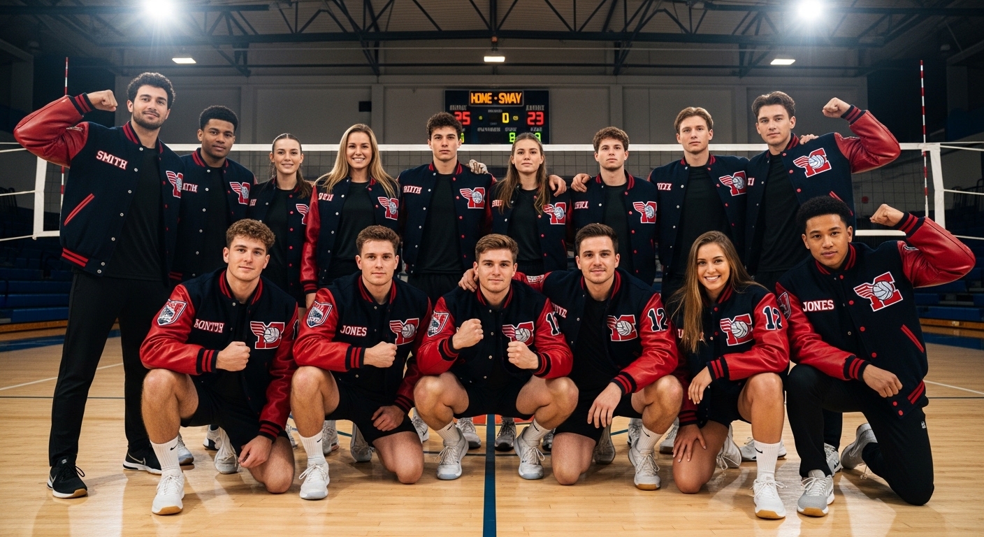 Design Varsity Jackets Varsity Jackets Volleyball Team Members