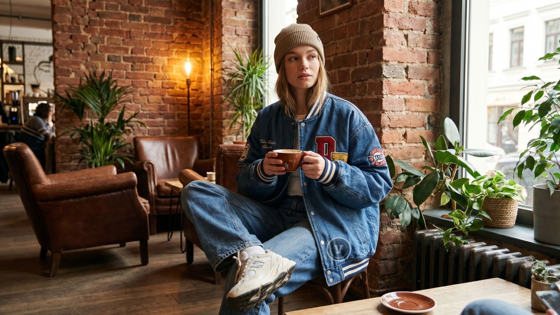 Denim Varsity Jackets For Casual Outfits