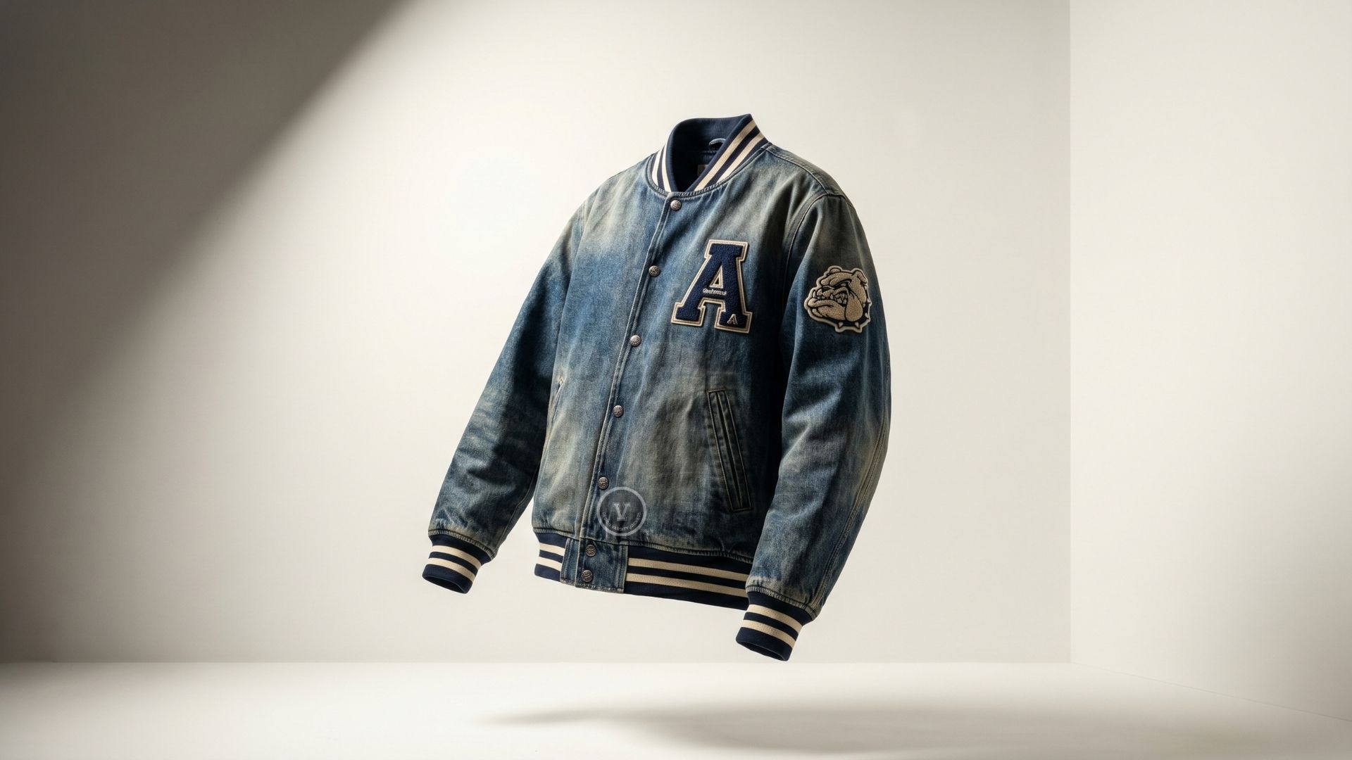 Denim Varsity Jackets For Casual Outfits