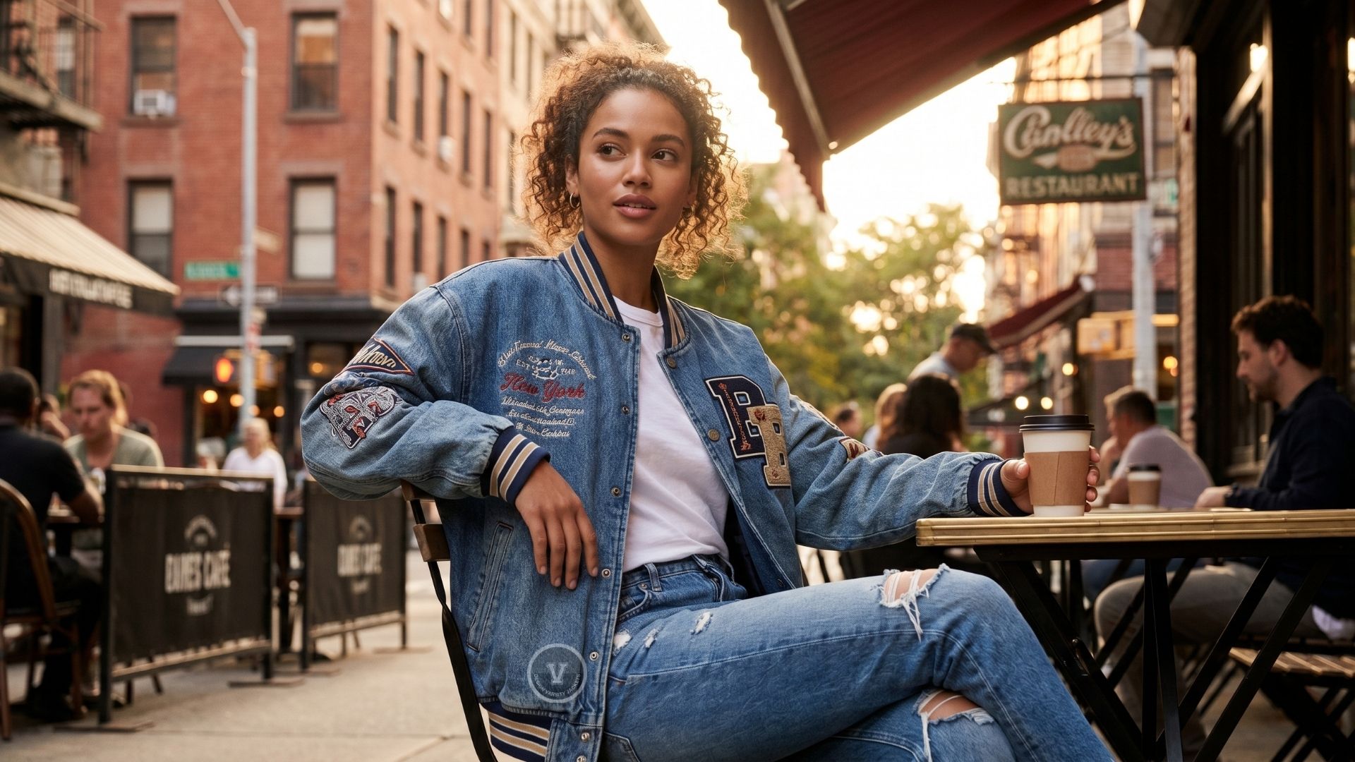 Denim Varsity Jackets For Casual Outfits