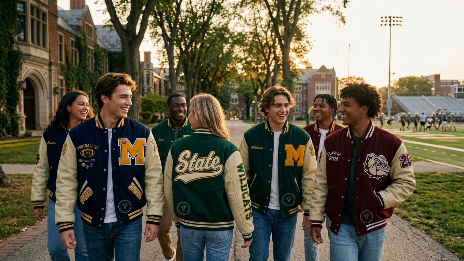 School Spirit Varsity Jackets With Embroidery