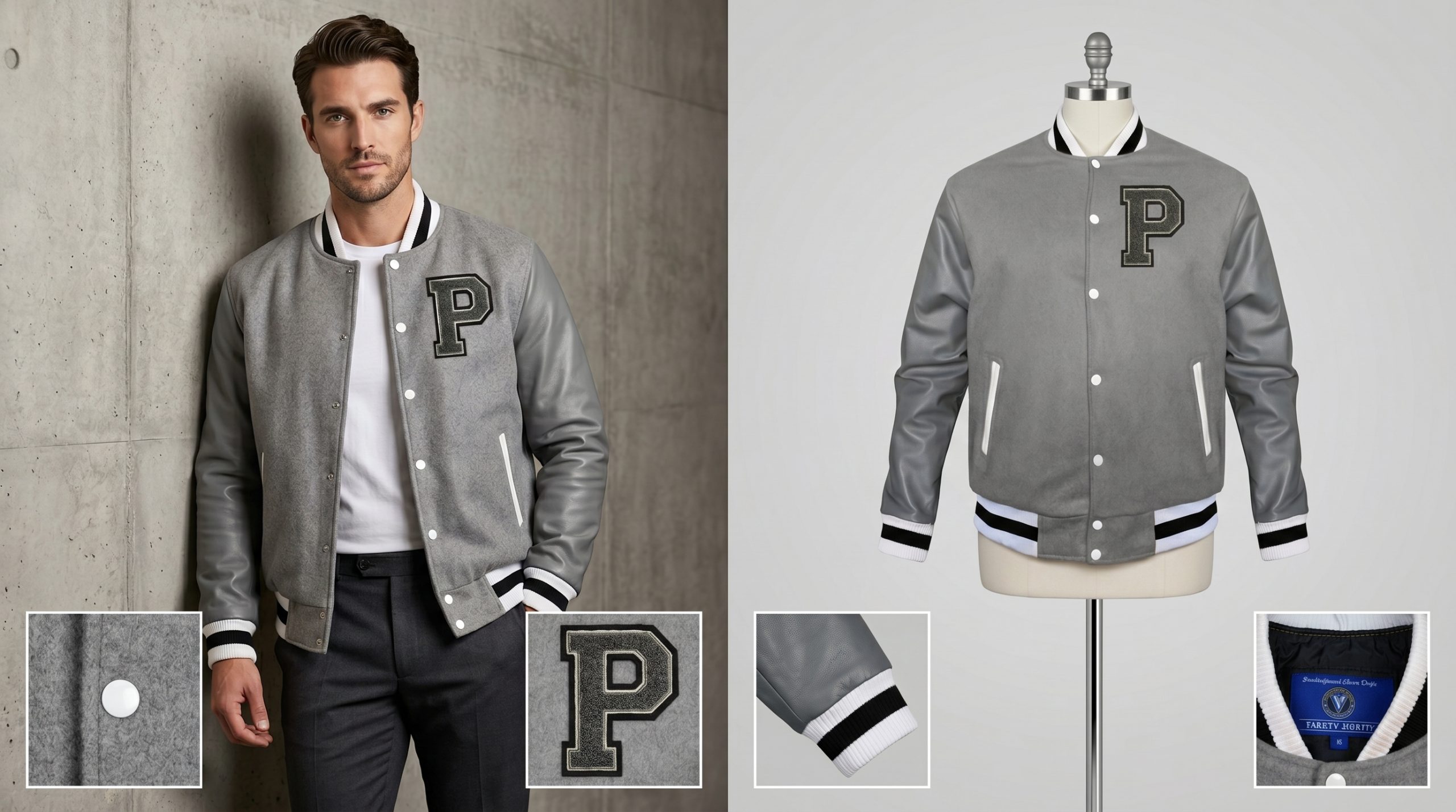 School Spirit Varsity Jackets With Logo Embroidery
