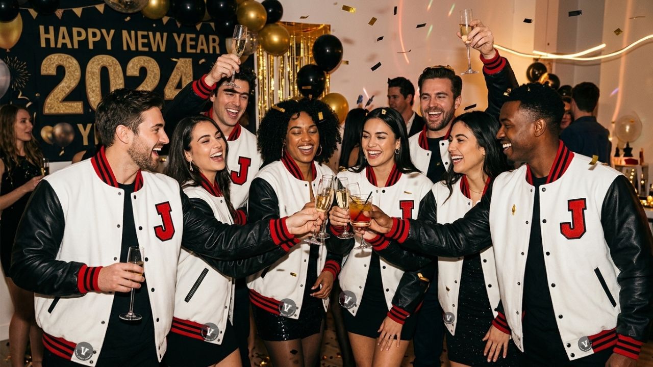 Varsity Jackets For New Year Party Outfits