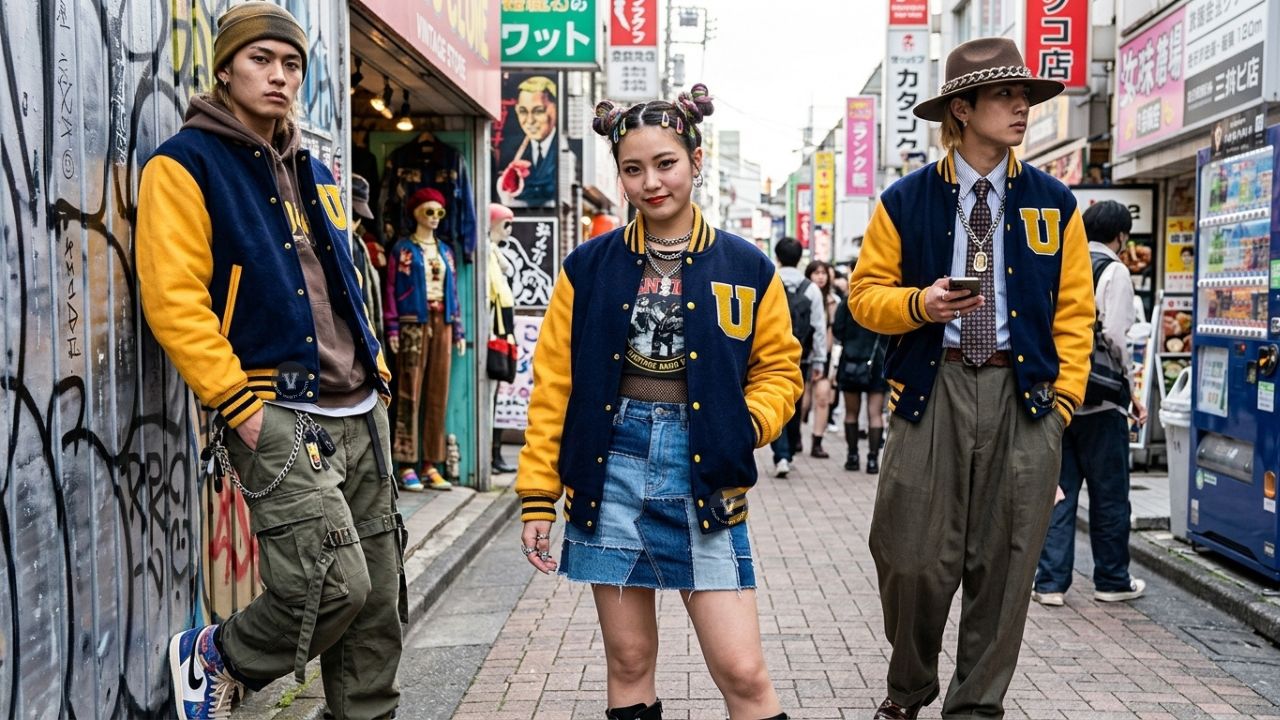 Varsity Jackets in Tokyo Harajuku Fashion