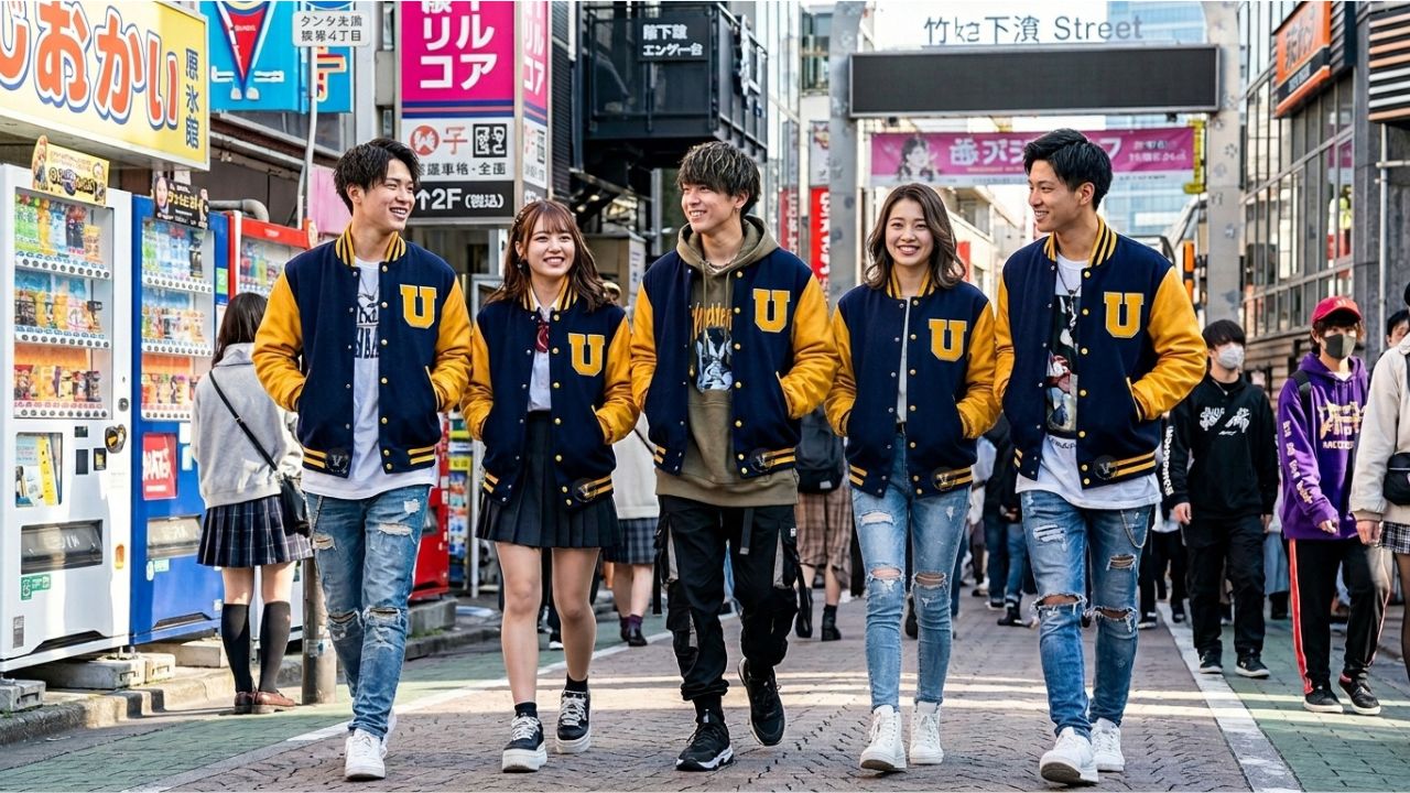 Varsity Jackets in Tokyo Harajuku Fashion