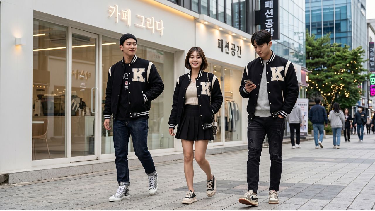 Varsity Jackets in Seoul K-Fashion Trends