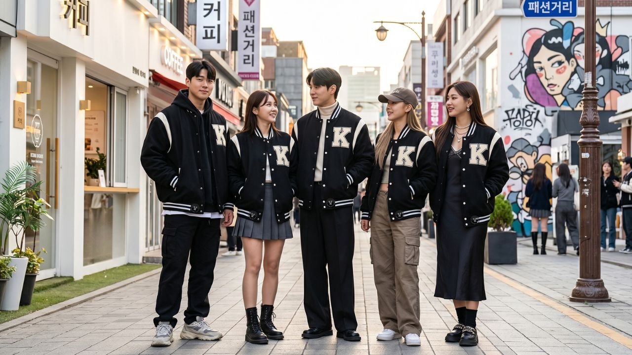 Varsity Jackets in Seoul K-Fashion Trends