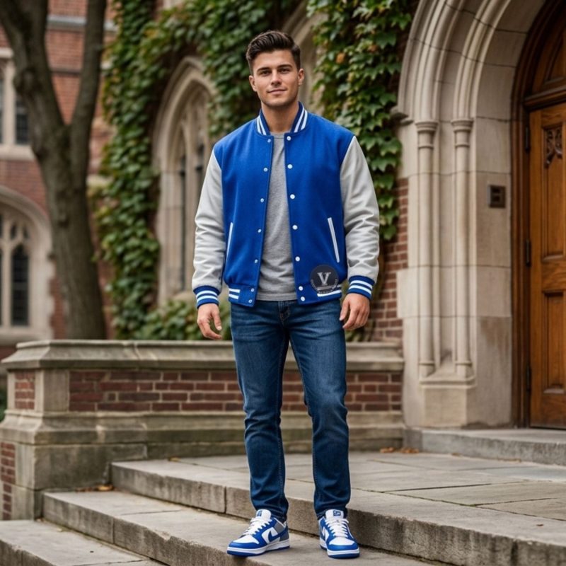 Varsity Jackets And Sneakers Casual Outfits