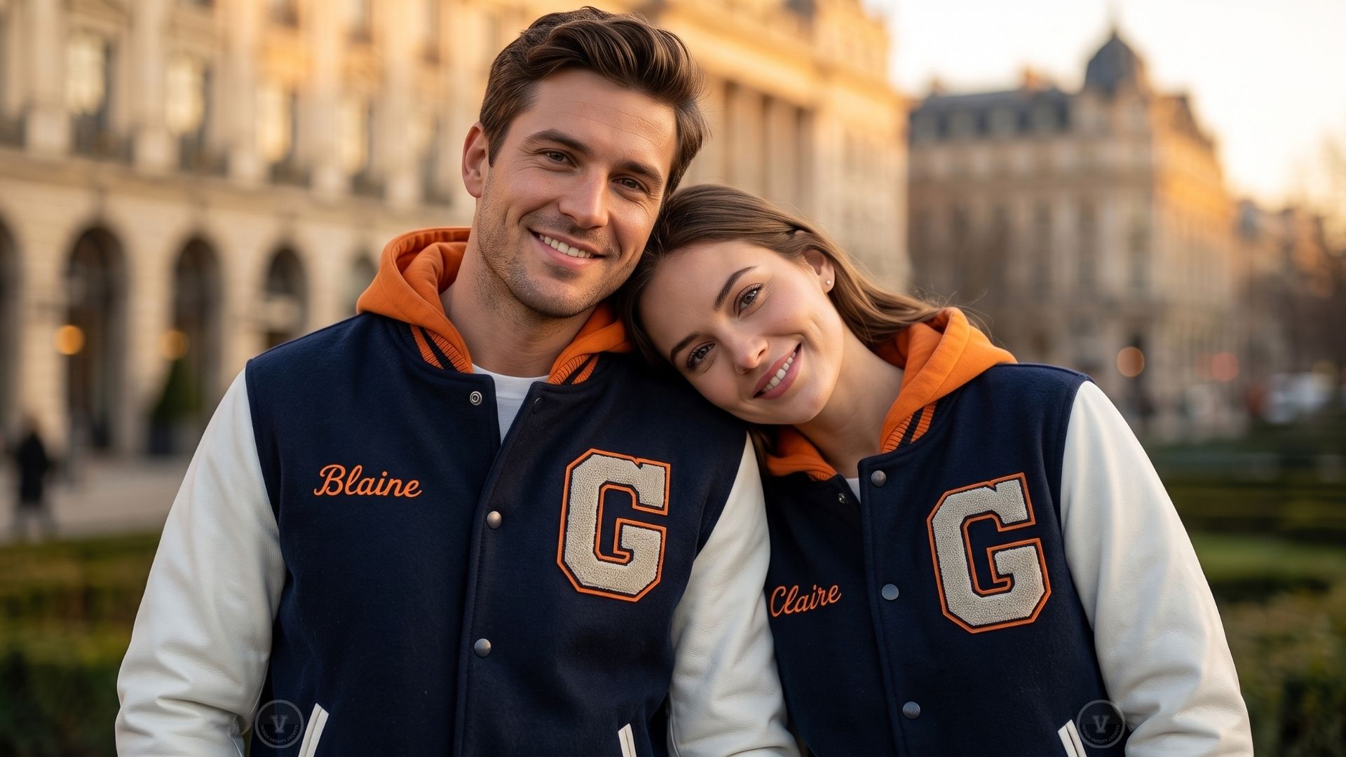 Couples Varsitys With Embroidered Names