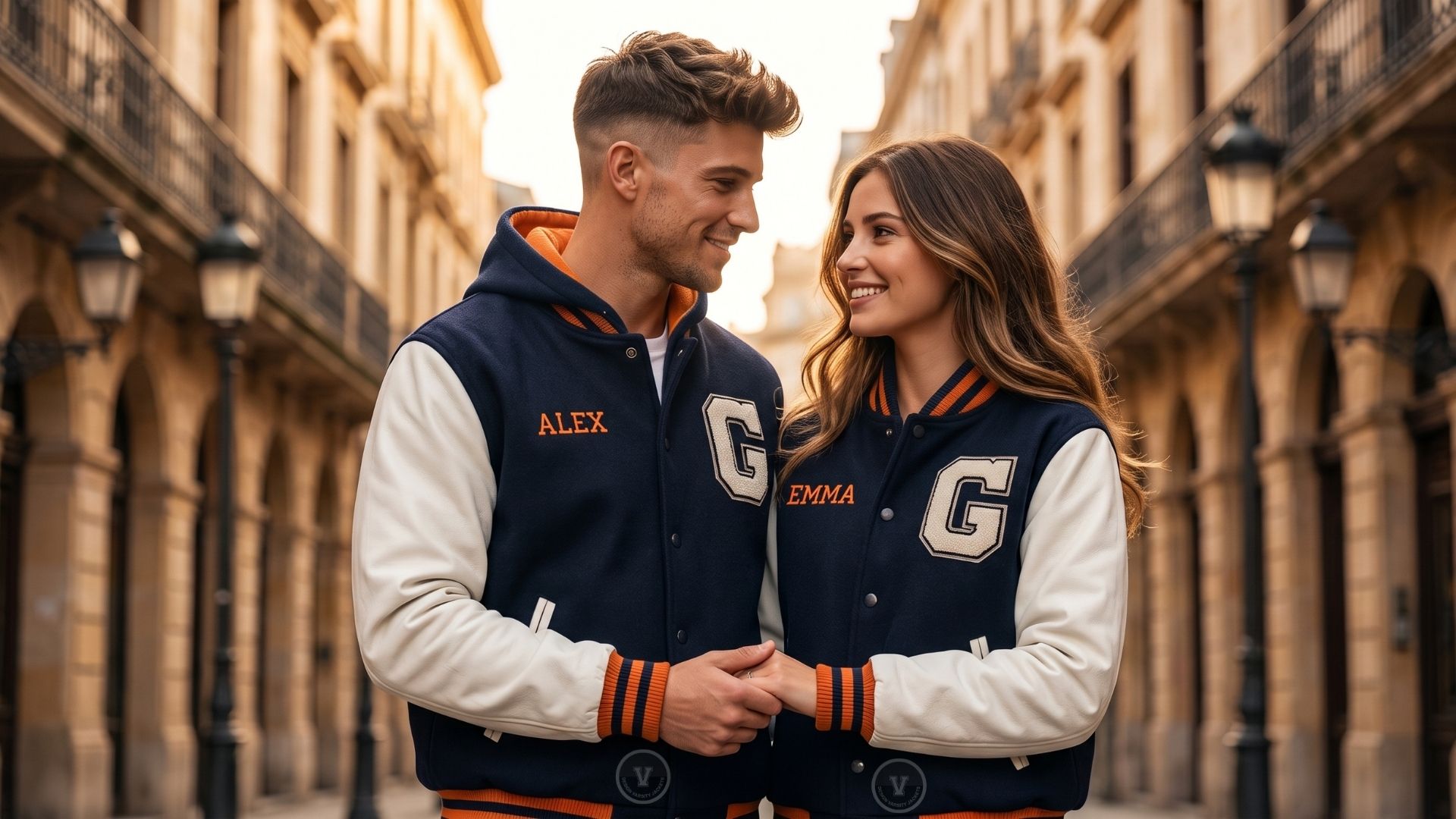 Couples Varsitys With Embroidered Names