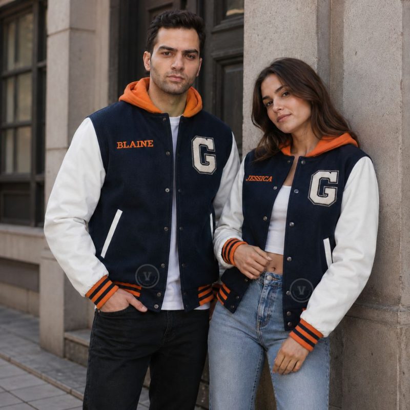 Couples Varsitys With Embroidered Names
