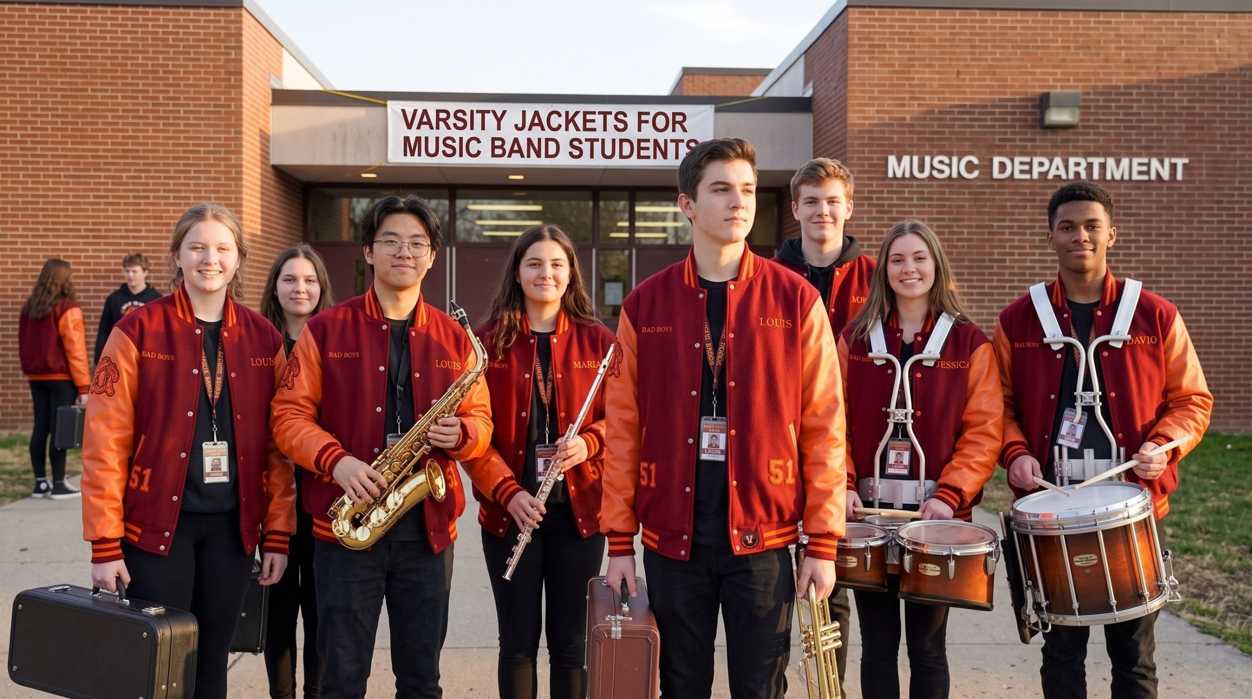 Design Varsity Jackets Varsity Jackets For Music Band Students